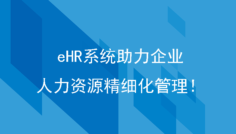 ehr系统助力企业人力资源精细化管理！