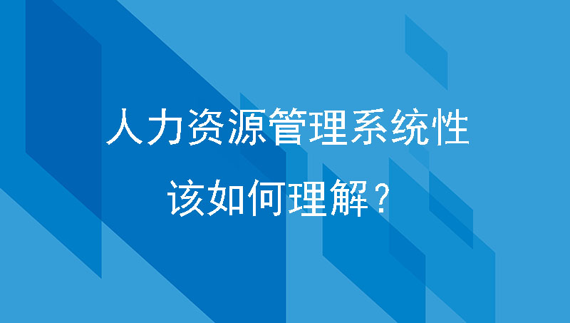 人力资源管理的系统性该如何理解？