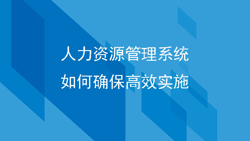 制造工厂人力资源管理系统，如何确保高效实施人资管理系统