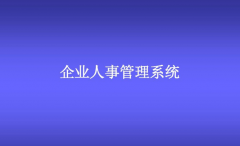 人事管理系统基本概述